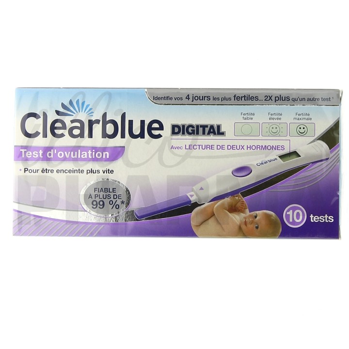 Clearblue Test d'Ovulation Digital Avancé 2 Hormones x10 - IllicoPharma