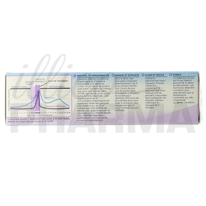 Clearblue Test d'Ovulation Digital Avancé 2 Hormones x10 - IllicoPharma