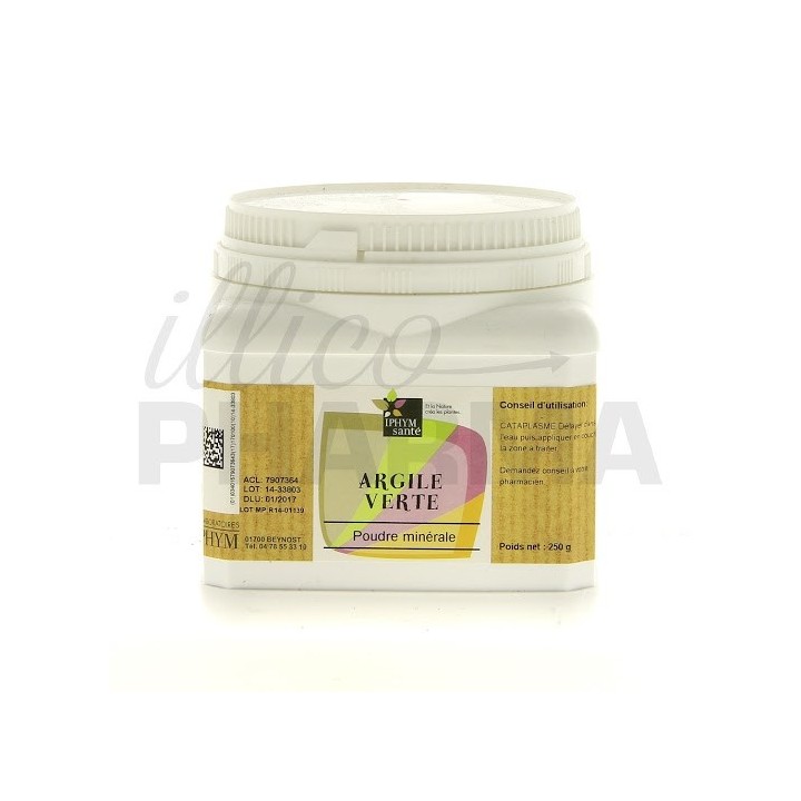 Argile verte Iphym 250g - Gommages, masques - Pharmacie en ligne IllicoPharma