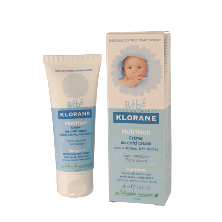 Crème nutritive au cold cream bébé - Klorane - Soins visage du bébé - IllicoPharma