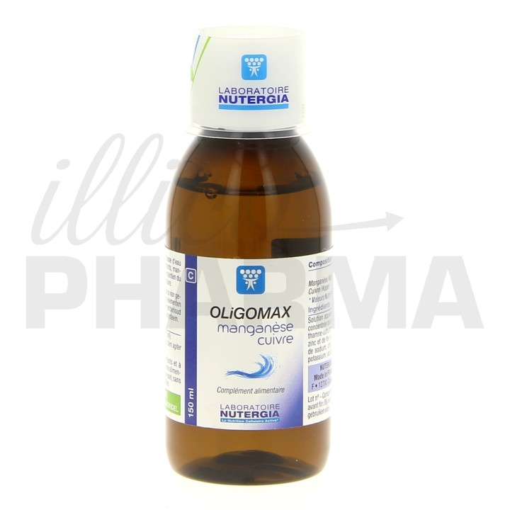 Oligomax Manganèse Cuivre 150ml Nutergia - IllicoPharma