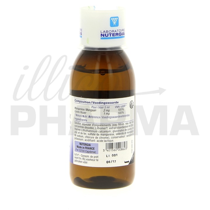 Oligomax Manganèse Cuivre 150ml Nutergia - IllicoPharma