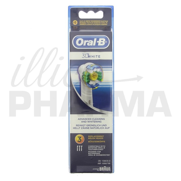 Oral-B Pro Brossettes 3D White x3 - IllicoPharma
