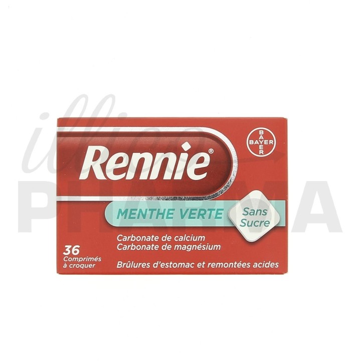 Rennie sans sucre menthe 36cpr, Médicament Maux d'estomac - IllicoPharma