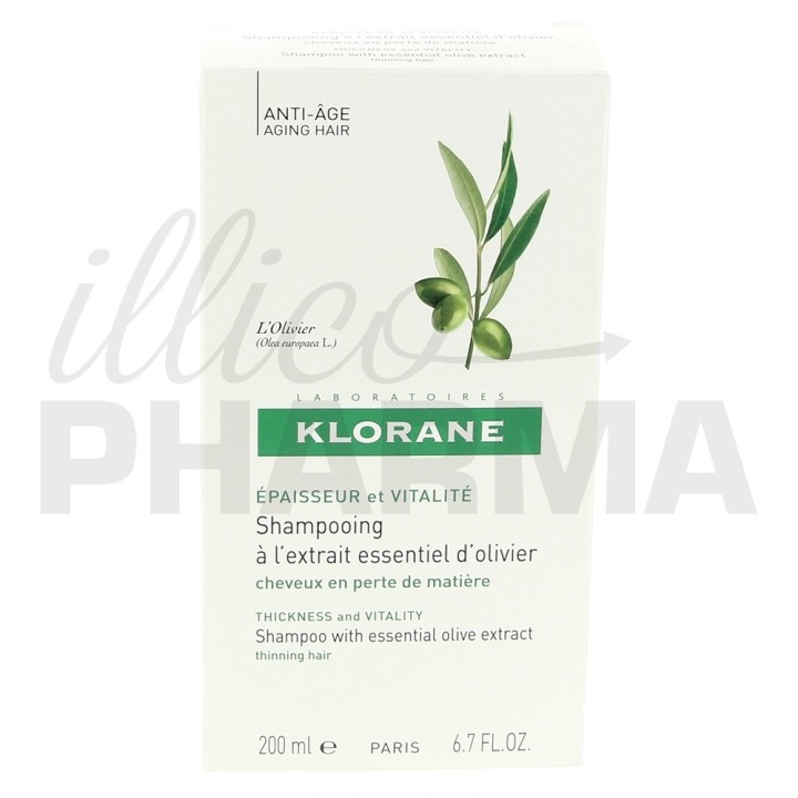 Shampoing Vitalité Olivier Bio 200ml - Klorane - IllicoPharma