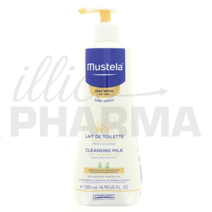 Lait de toilette 500ml  - Mustela - Nettoyants, eaux parfumées - IllicoPharma
