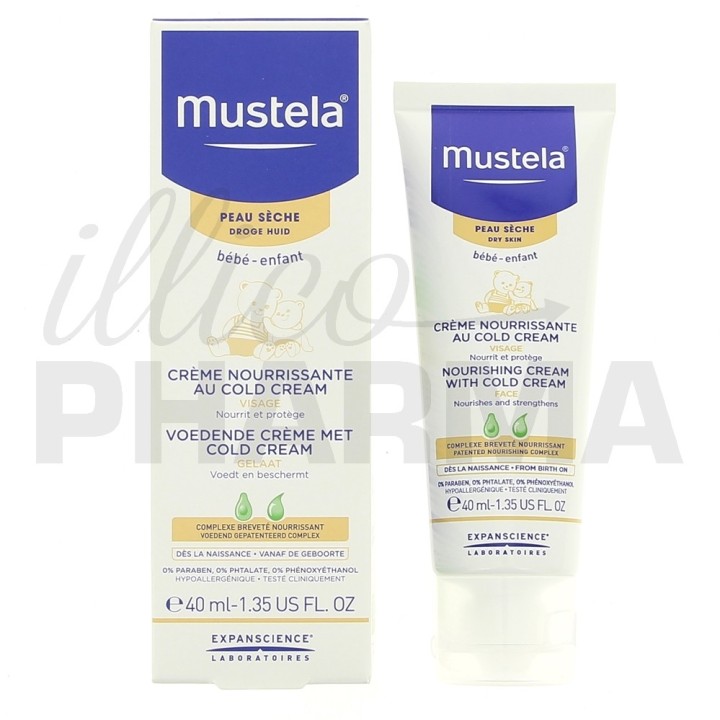 Crème nourrissante au Cold Cream Mustela - Soin peau sèche bébé - IllicoPharma