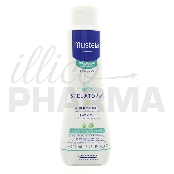 Stelatopia Huile lavante 500ml Mustela - Toilette du bébé, peau à tendance atopique - IllicoPharma