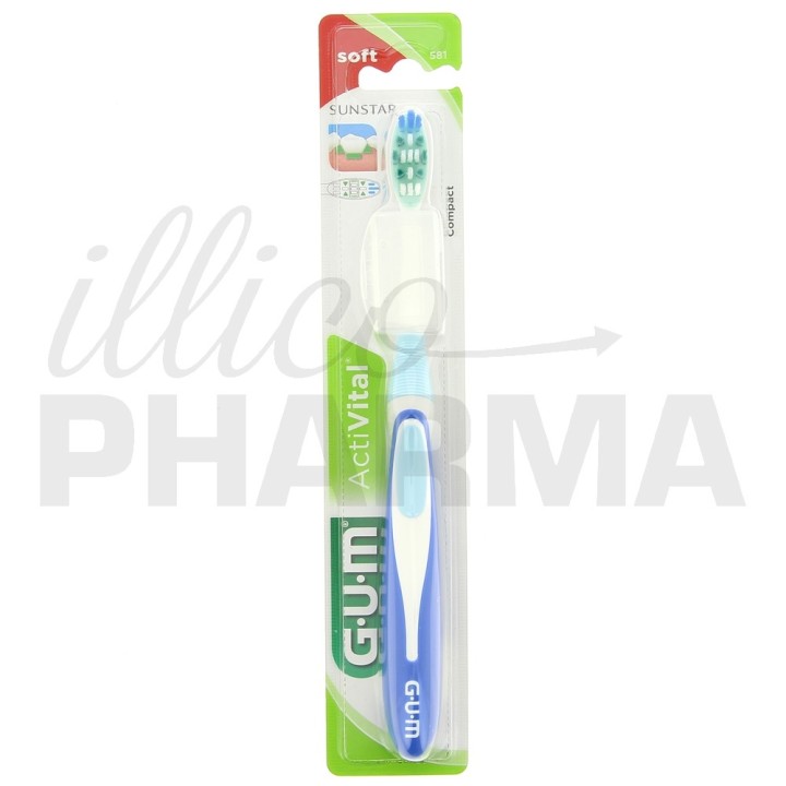 Brosse à dents ActiVital Souple Compacte 581 - Gum - IllicoPharma