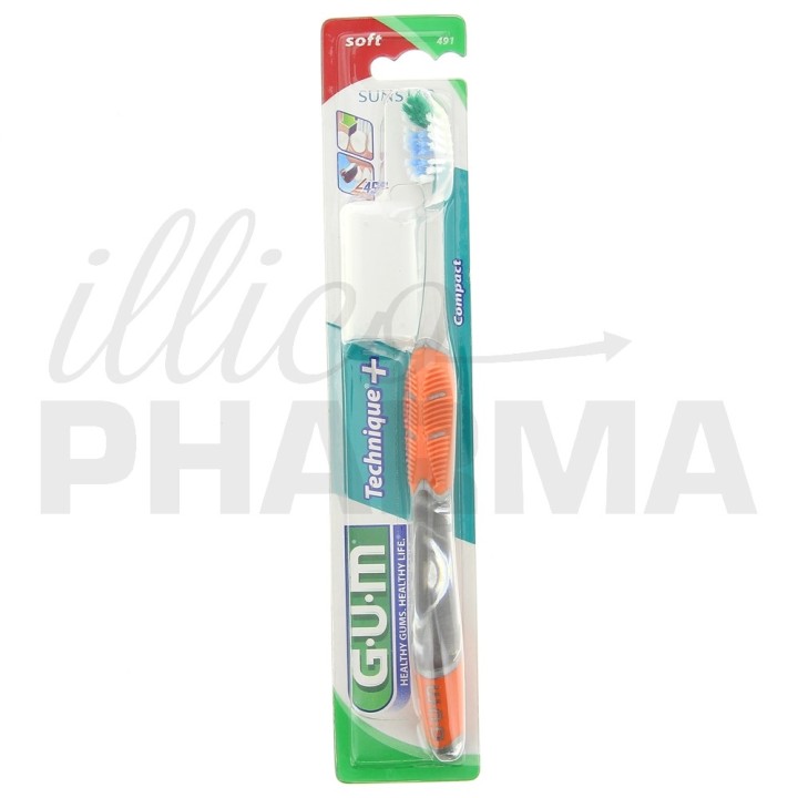 Bosse à dents Technique + Souple Compacte 491 - Gum - IllicoPharma