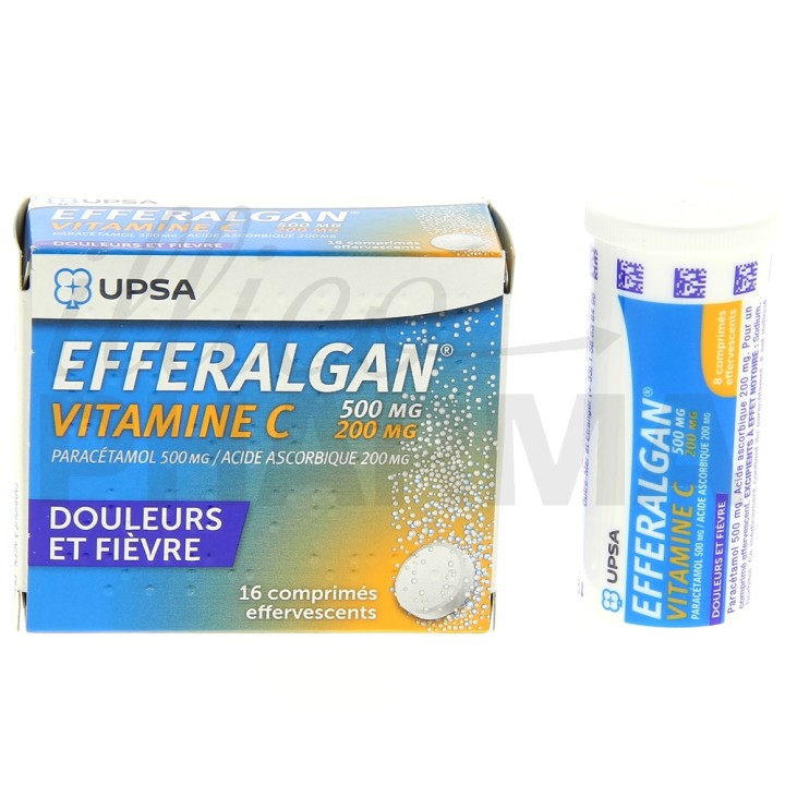 Médicament Efferalgan Vitamine C 500mg/200mg 16cpr - Pharmacie IllicoPharma