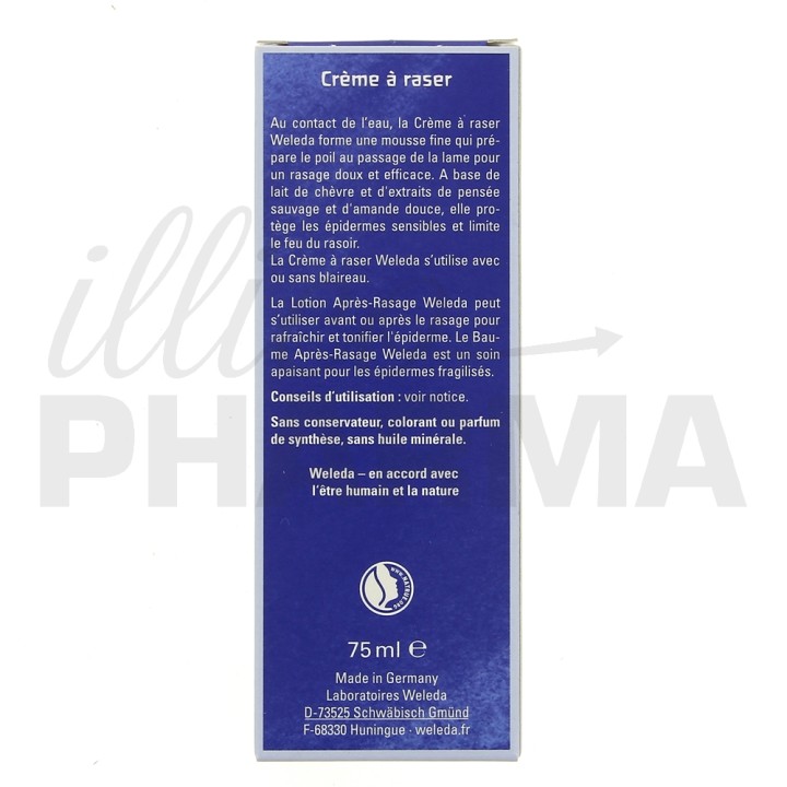 Crème à raser - Weleda - Pharmacie sur internet IllicoPharma