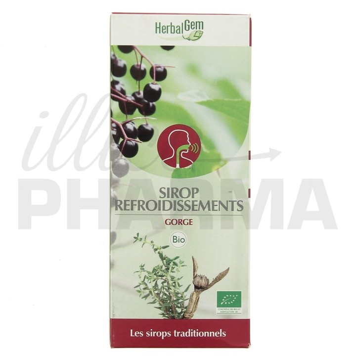 Sirop Apaisant Gorge Bio 150ml Herbalgem - IllicoPharma