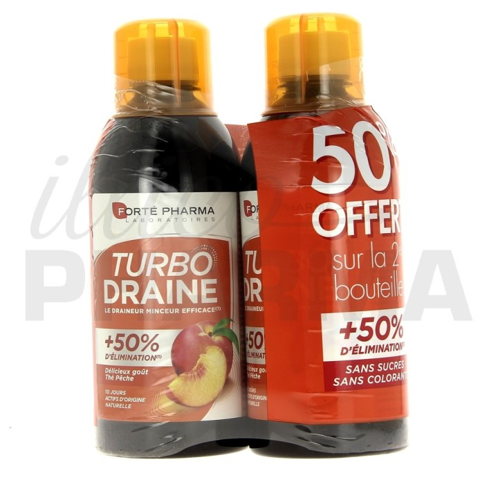 Turbo Draine 2x500ml Ananas - Forté Pharma - Draineur minceur - IllicoPharma