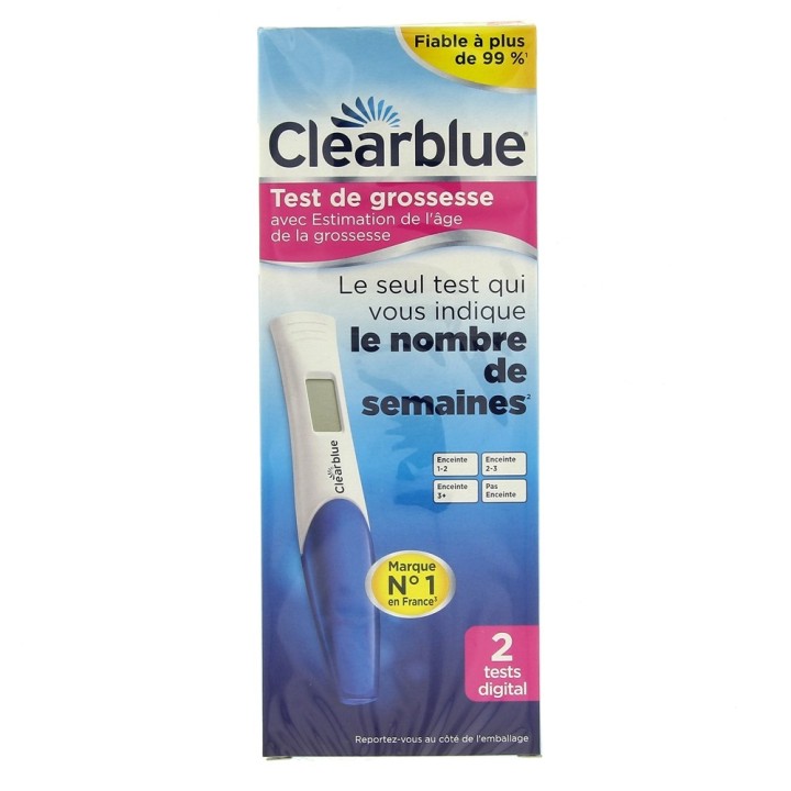 Clearblue Test de grossesse Digital Estimation Âge de Grossesse x2 - IllicoPharma