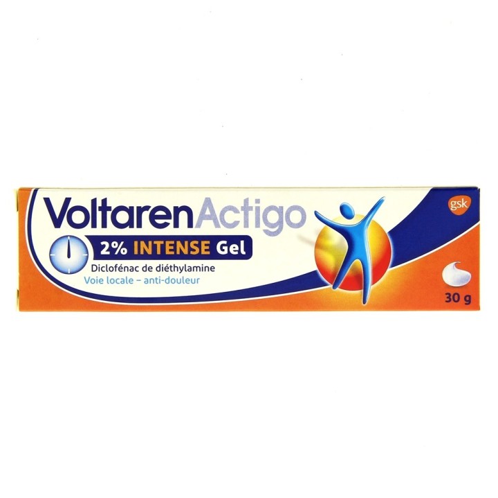 Voltarenactigo intense 2% Gel 30g-Douleurs articulaires et musculaires-IllicoPharma