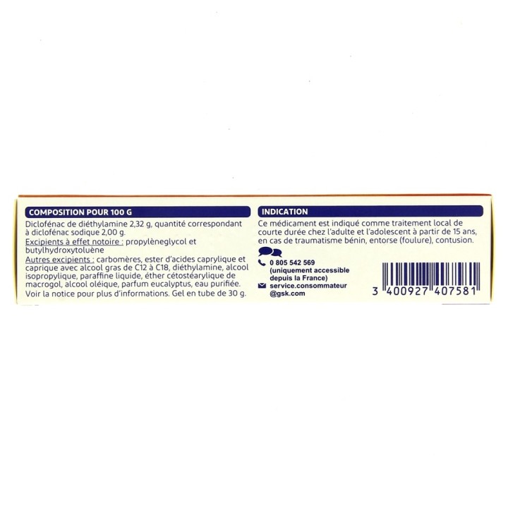 Voltarenactigo intense 2% Gel 30g-Douleurs articulaires et musculaires-IllicoPharma