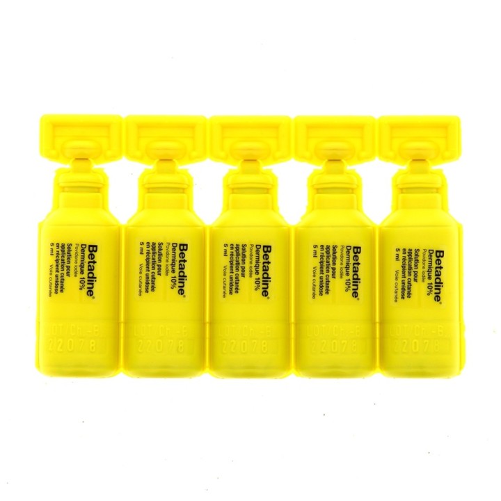Betadine dermique 10% x10 unidoses, Médicament Antiseptique - IllicoPharma