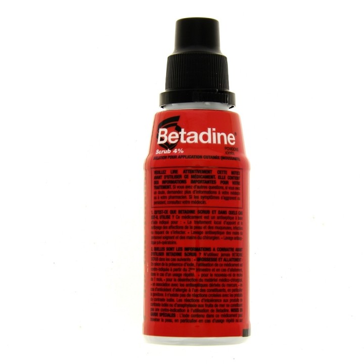 Betadine Scrub 4 % 125ml - Médicament Antiseptique - IllicoPharma