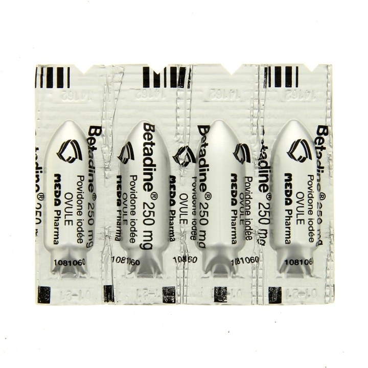 Betadine 250mg Ovule x8, Médicament mycoses - Pharmacie IllicoPharma