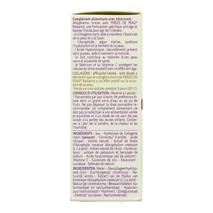 Perles de peau Radiance Arkopharma x10 flaconnettes 25ml- Complément alimentaire - Illicopharma 