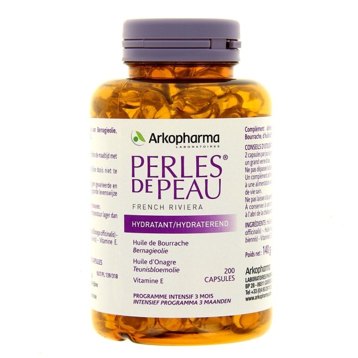 Perles de peau Hydratant - 200 capsules - Arkopharma - IllicoPharma