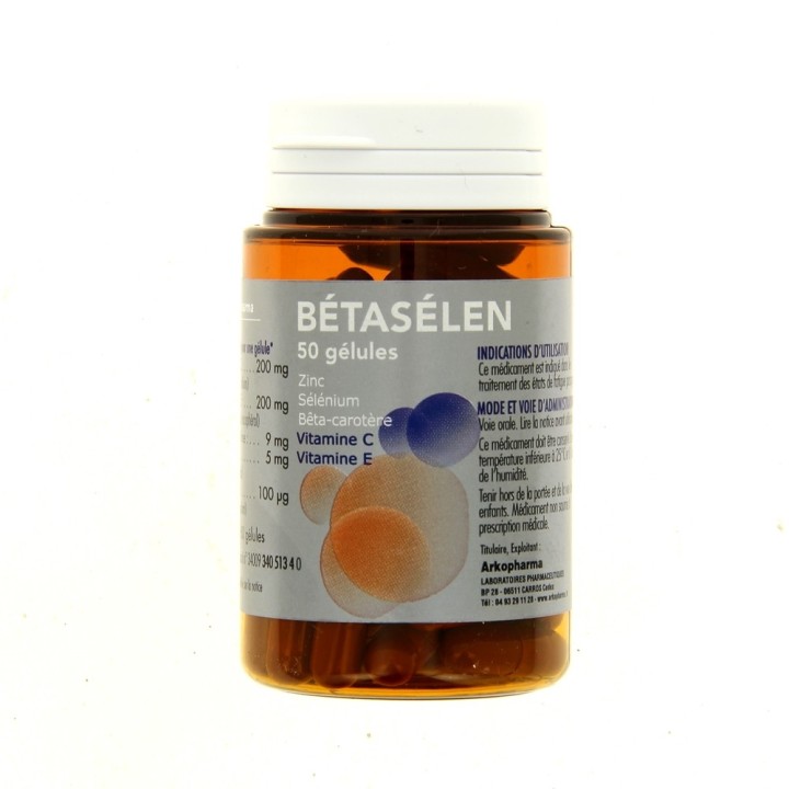 Betaselen 50 gélules - Arkopharma - Médicament Fatigue - IllicoPharma