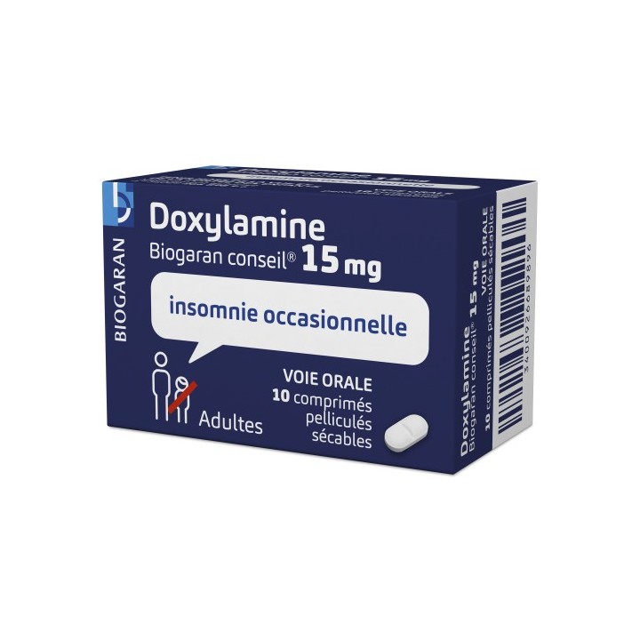 Doxylamine Biogaran 15mg 10cpr, Détente et sommeil, e-Pharmacie IllicoPharma