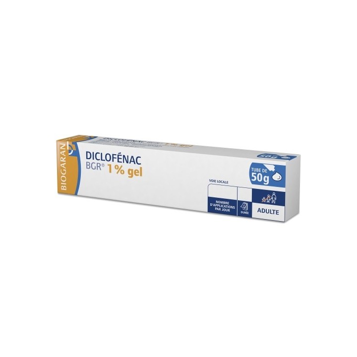 Diclofenac Biogaran 1% gel 50g-Douleurs articulaires et musculaires-IllicoPharma