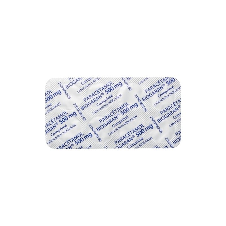Paracétamol Biogaran 500mg 16cpr, Paracétamol, e-Pharmacie IllicoPharma