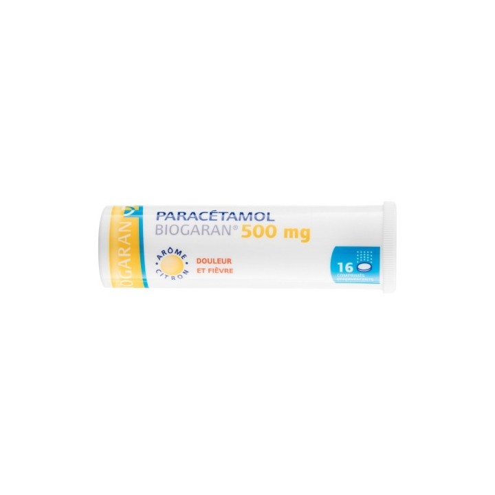 Paracétamol Biogaran 500mg 16cpr eff, Paracétamol, e-Pharmacie IllicoPharma