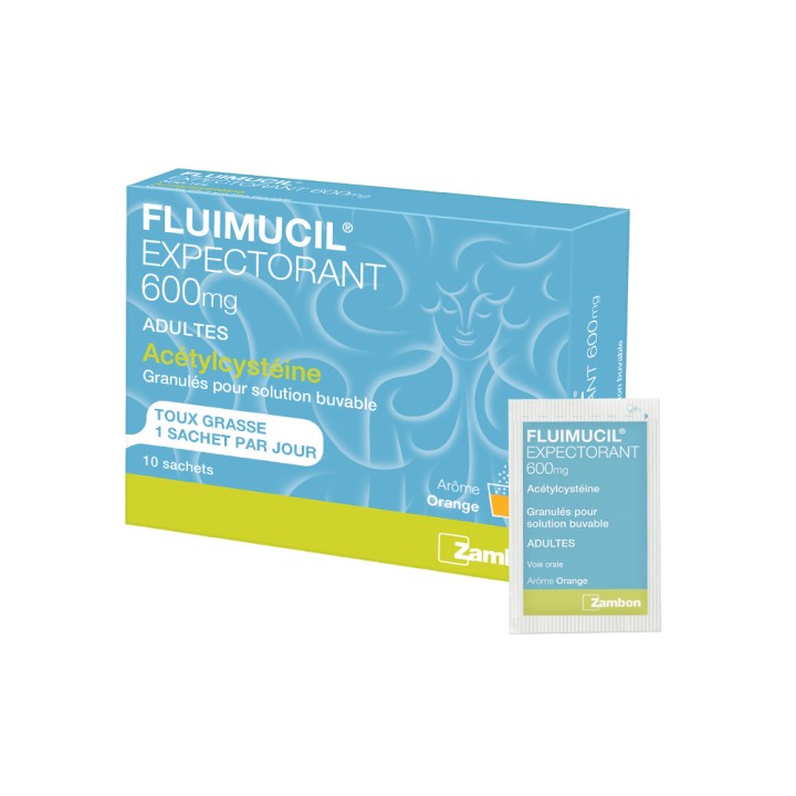 Fluimucil expectorant 600mg x10 sachets