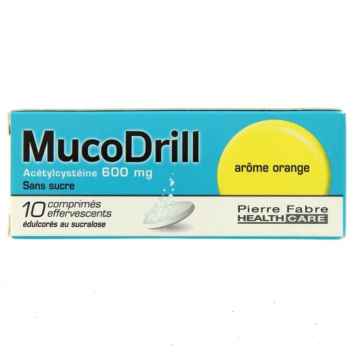 MucoDrill 600mg x10 comprimés effervescents