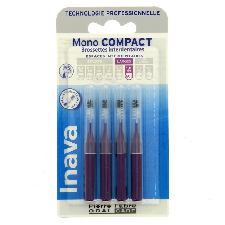 Brossettes Mono compact Violet x4 Inava