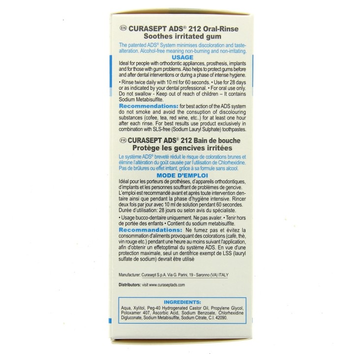 Curasept ADS 212 solution - Bain de bouche - IllicoPharma
