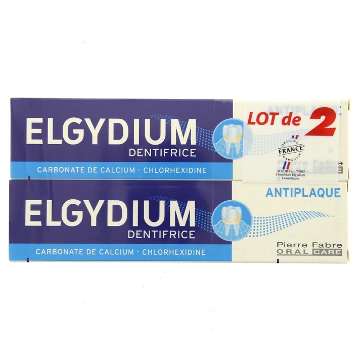 Dentifrice Antiplaque 2x75ml - Elgydium - IllicoPharma