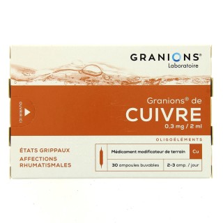 Granions de cuivre, Oligothérapie, Pharmacie en ligne IllicoPharma