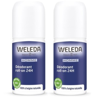 Déodorant Roll-on 24h Homme 2x50ml Weleda
