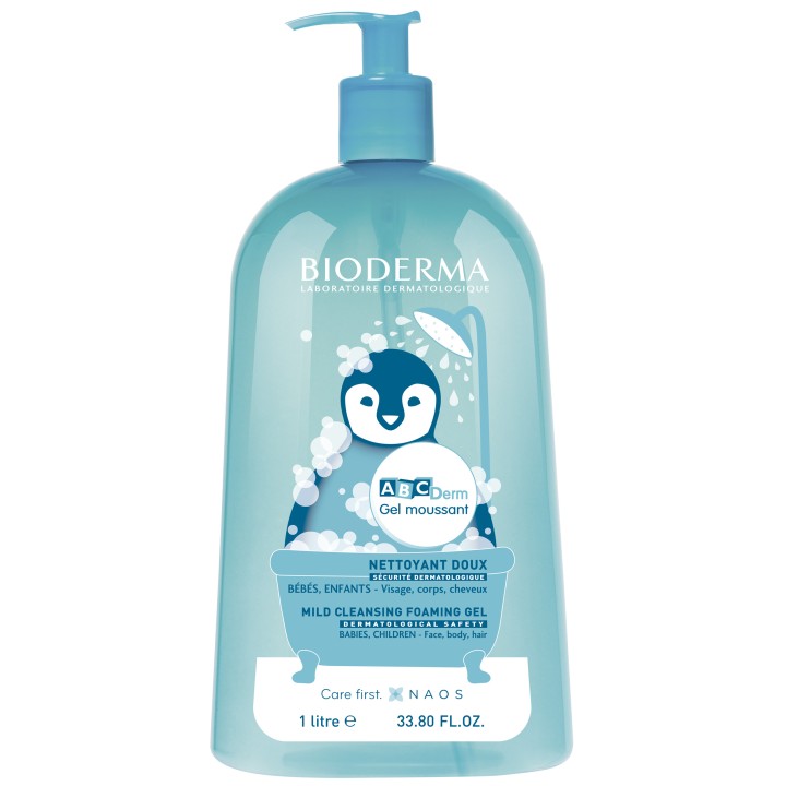 ABCDerm Gel Moussant 1L - Bioderma - Nettoyants, eaux parfumées - IllicoPharma