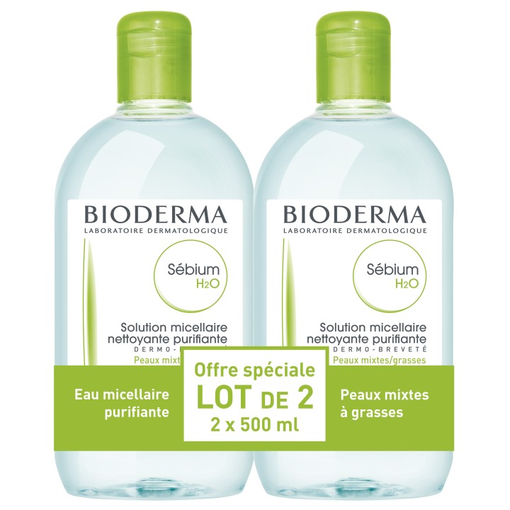 Offre promo Sebium H2O 2x500ml - Aderma