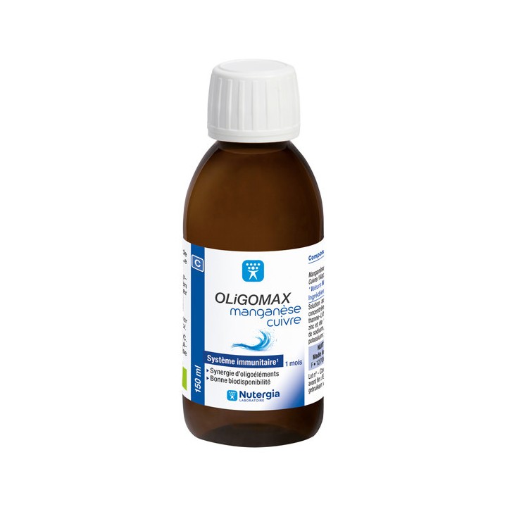 Oligomax Manganèse Cuivre 150ml Nutergia - IllicoPharma