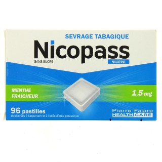 Nicopass 1,5mg x96 menthe fraîcheur - Arrêt du tabac - IllicoPharma