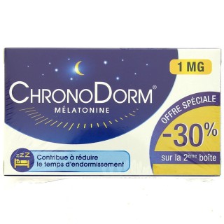 ChronoDorm Mélatonine 2x30cp - Retrouvez le sommeil avec votre pharmacie en ligne IllicoPharma