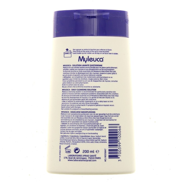 Myleuca solution lavante 200ml - Toilette intime - Pharmacie en ligne IllicoPharma