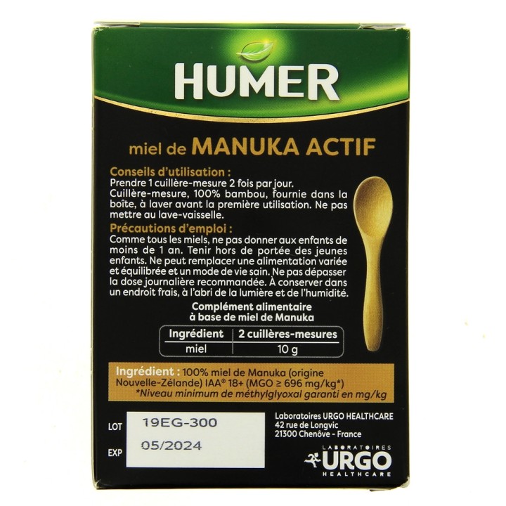 Miel de Manuka Actif IAA 18+ 250g Humer