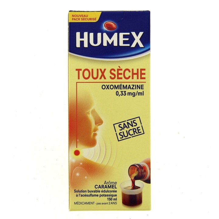 Médicament Humex sirop toux sèche Oxomémazine, e-pharmacie IllicoPharma