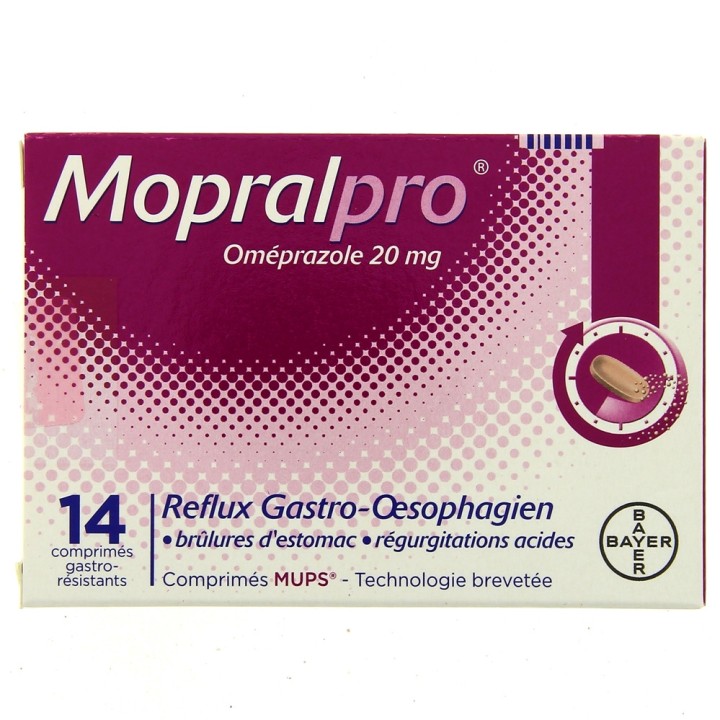 MopralPro 20mg 14cpr - Médicament Maux d'estomac - IllicoPharma