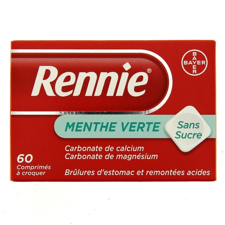 Rennie sans sucre 60cpr - Médicament Maux d'estomac - IllicoPharma