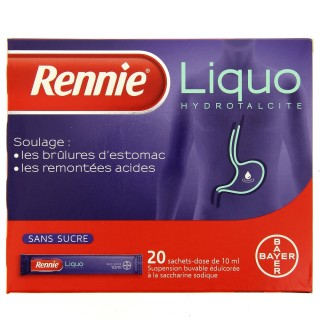 RennieLiquo sans sucre 20Sach/10 ml, Maux d'estomac, e-Pharmacie IllicoPharma