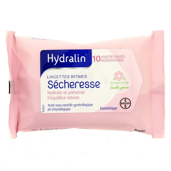 Hydralin Sécheresse lingettes x10
